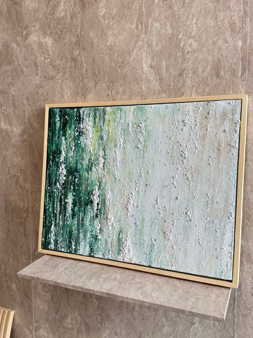 キグルミん様アクリル画テクスチャーアートno.106抽象画キャンバスアートパネル