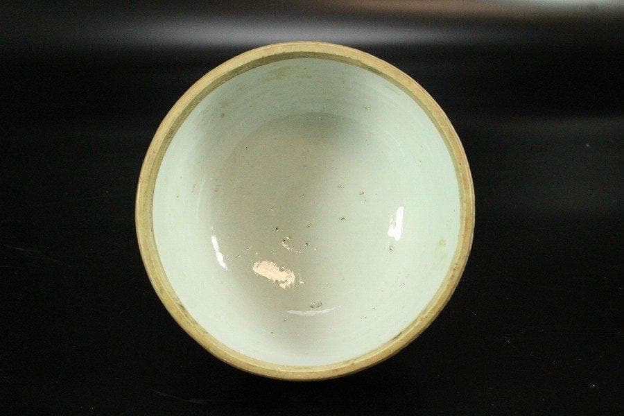 中国美術 古染付 山水舟紋 香炉 碗 明 旧家蔵出