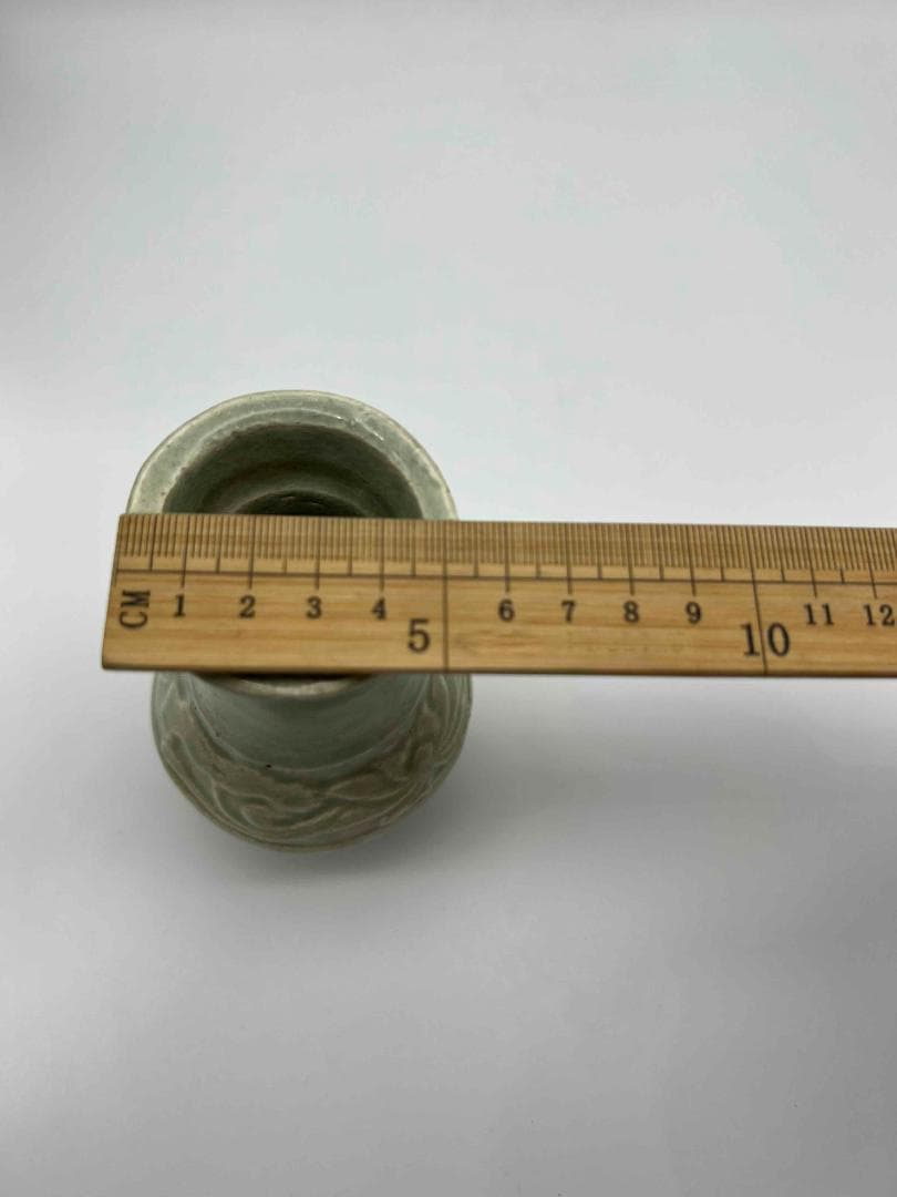 宋時代　蓮瓣荷花文瓶 湖田窯尊 水注　影青 青白磁　茶入　茶道具(D-94)