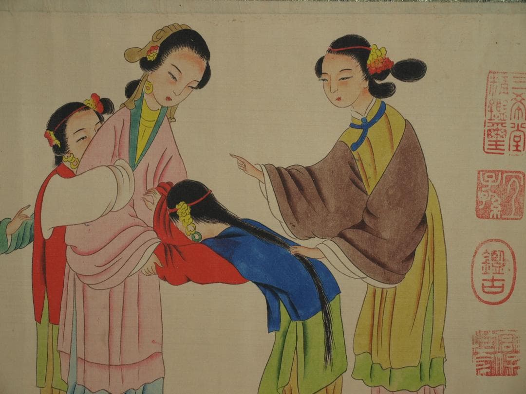 骨董市仕入れ品　中国明時代の掛軸　激安骨董品　肉筆保証 BD360A8-2