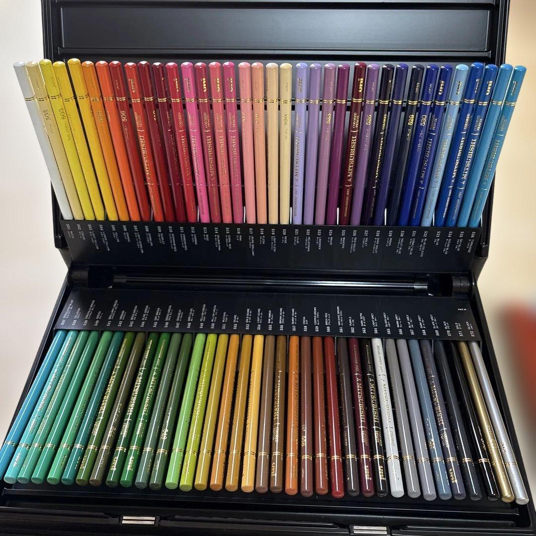 【豪華セット】三菱色鉛筆 72色 ＋ ステッドラー水彩 ＋ ユーキャン講座