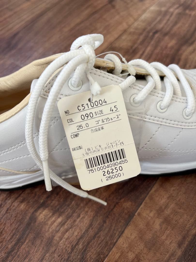 新品未使用　ピッコーネ　ゴルフシューズ 24.5cm ホワイト女性用　タグ付き