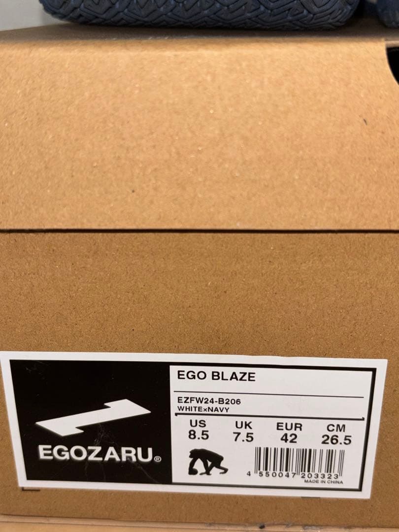 EGOZARU バスケットボールシューズ ホワイト/ネイビー