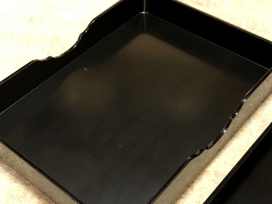 【 花丸蒔絵硯箱 蔵出未使用品 】　平安揚光堂造之　共箱付　昭和前期