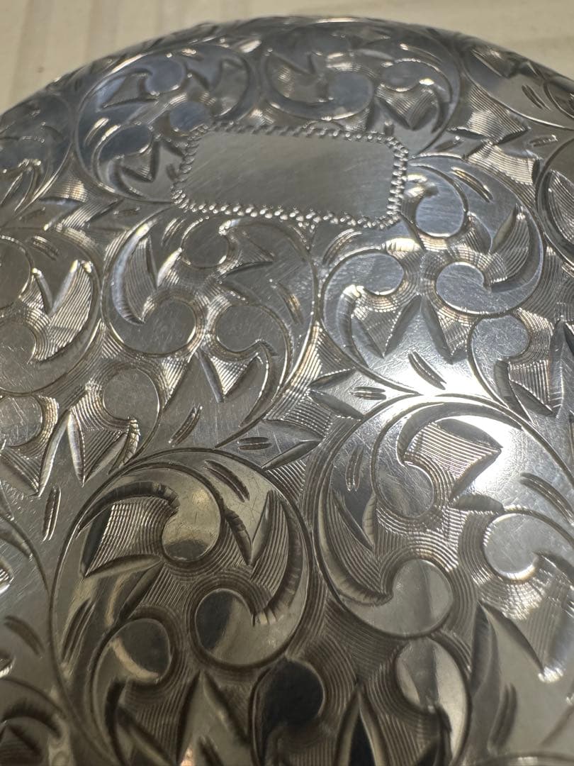 アンティーク 純銀 silver コンパクト ミラー　手鏡