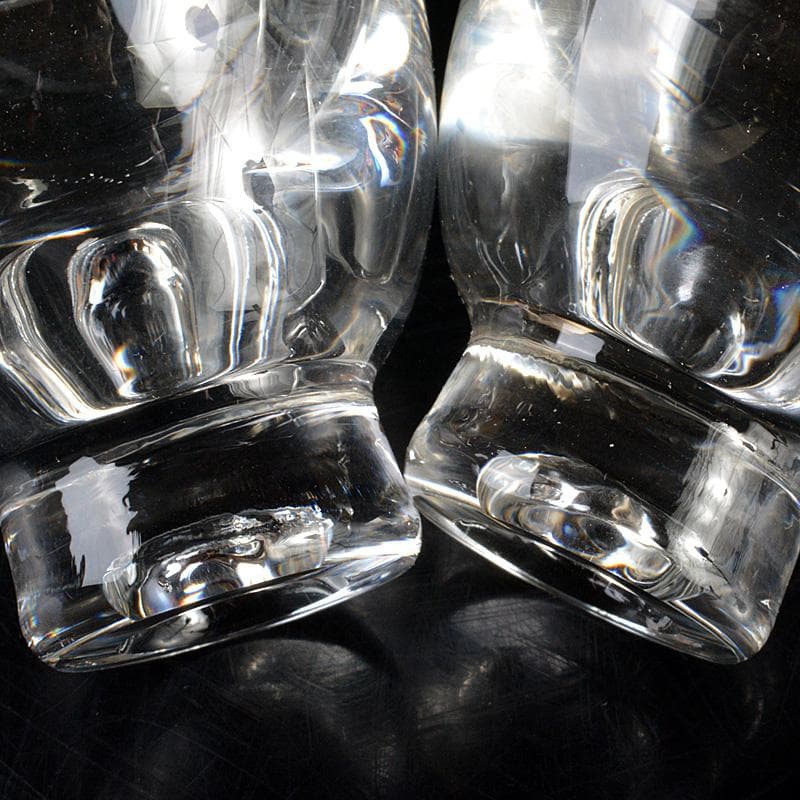 クリスタルガラス　冷酒グラス　酒杯　煎茶器　6客　桐箱付　V　6238