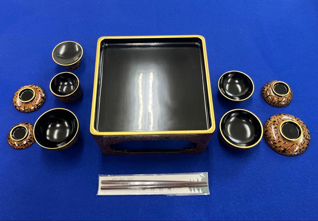 仏膳椀セット 金虫喰 会津塗 木製 特価‼︎