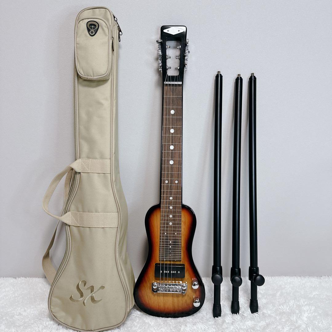 美品　ラップスチールギター　スタンド付　ケース付　サンバースト　SX