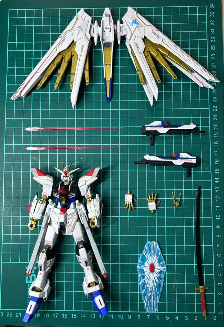 マイティーストライクフリーダムガンダム　塗装完成品　部分塗装　HG