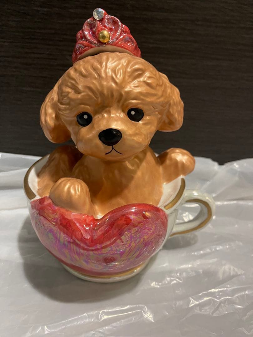 ティーカッププードル　デキャンタ　ローズ　マロン　ブラン　3個セット　未開封品