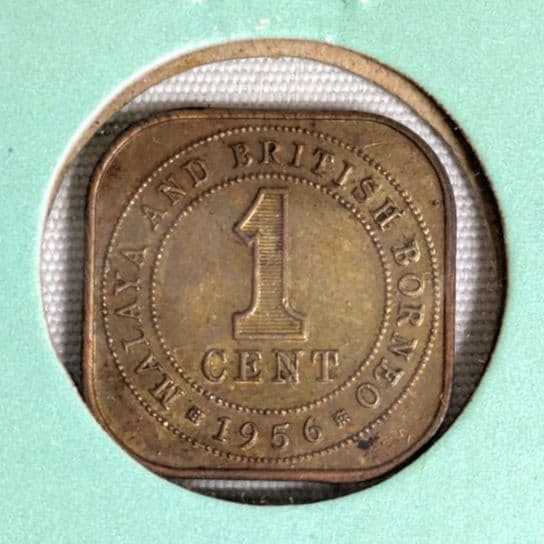 イギリス領マラヤ 1セント銅貨 1956年
