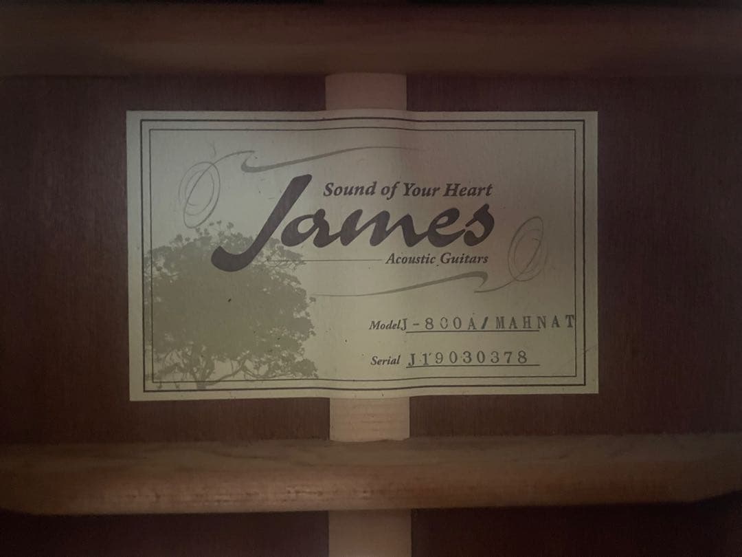 【値下げ】James J-800A アコースティックギター／上位モデルオール単板