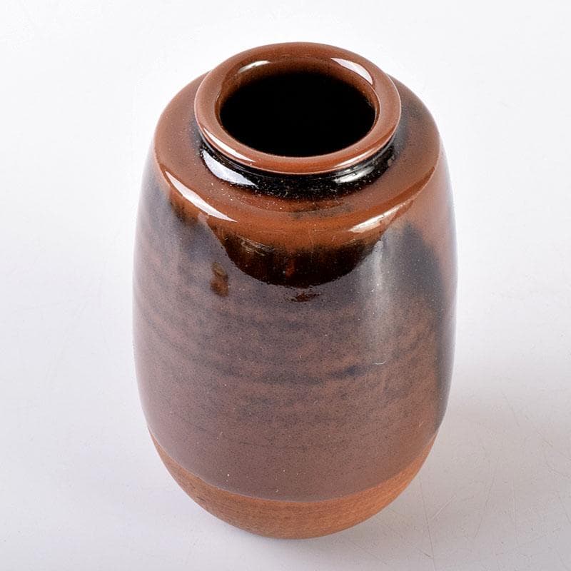 茶道具　加藤唐三郎造　古瀬戸　肩衝茶入　仕覆付　共箱　V　6978