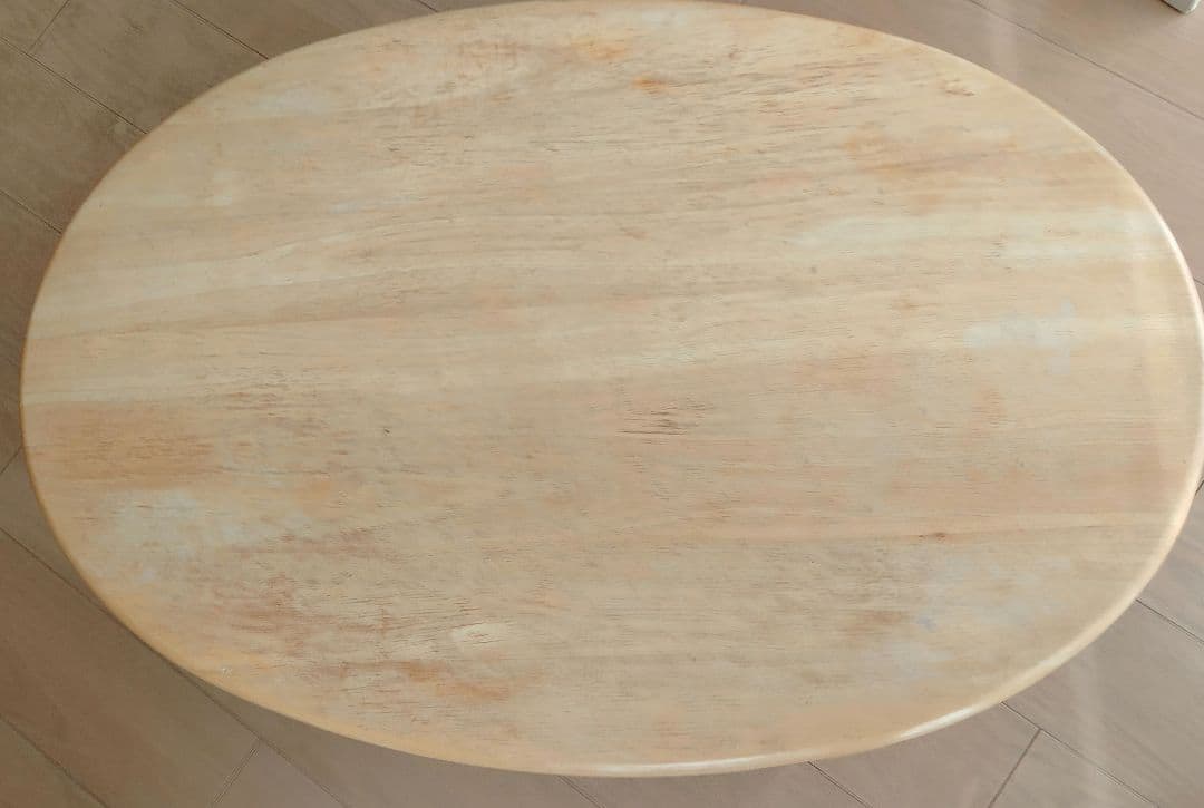 最終価格　天然木　ちゃぶ台　楕円形　折りたたみ　テーブル　リビング　ナチュラル