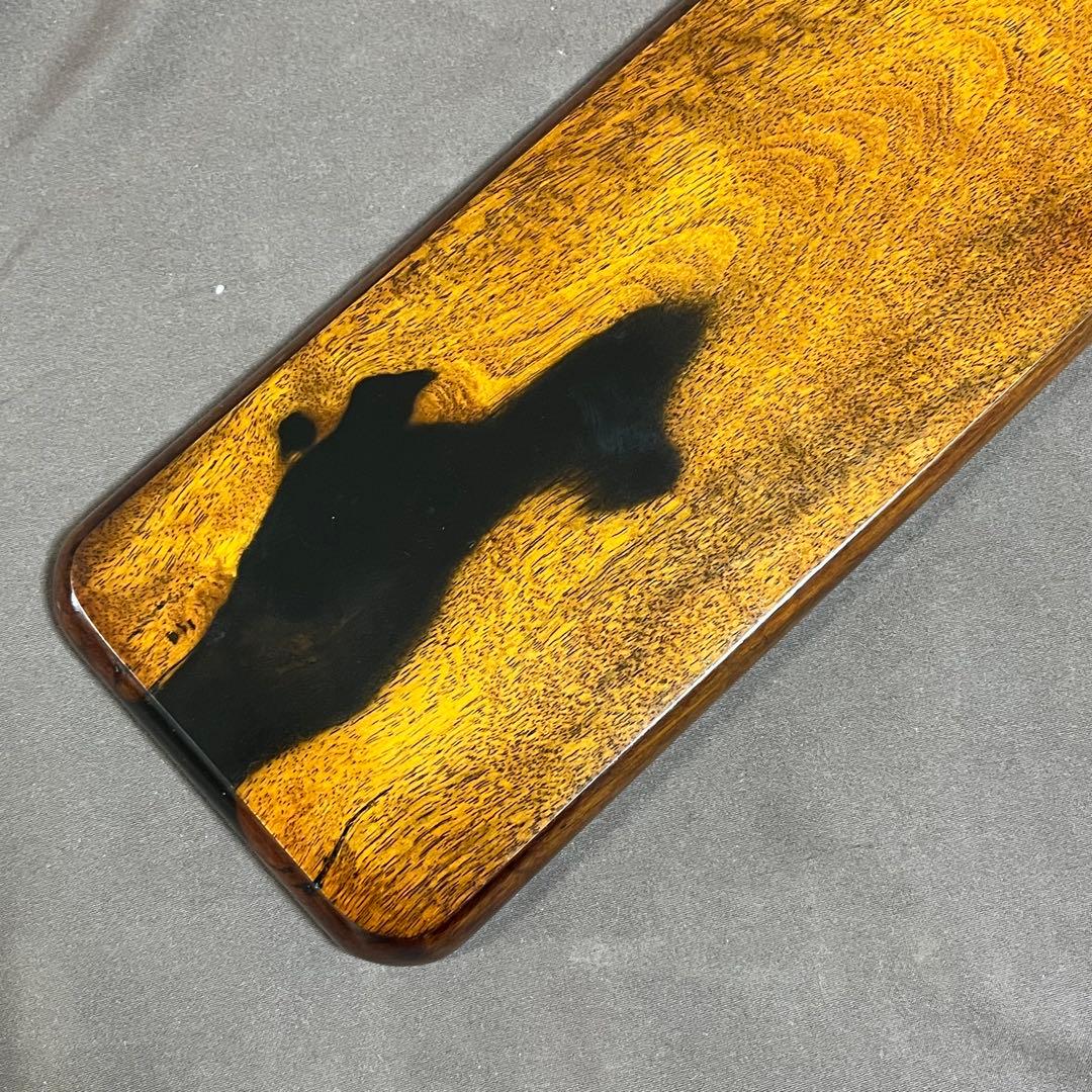 黒柿拭漆盆(くろがきふきうるしぼん)316mm×113mm×16mm　№9206