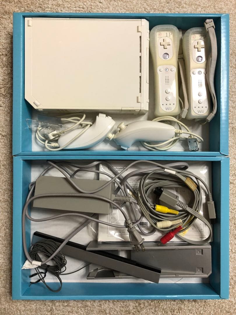 【美品】 Nintendo 任天堂 Wii 本体 ソフト コントローラー マリオ