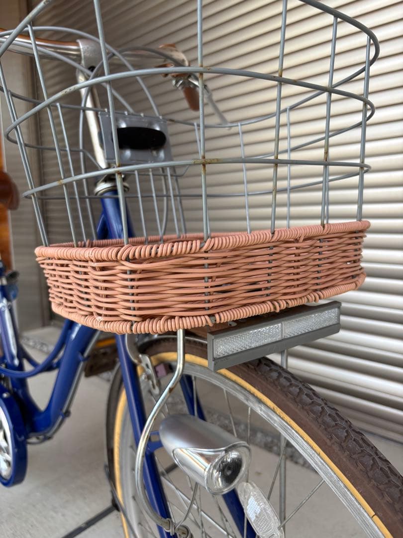 【ガレージ保管品】シティサイクル ネイビーブルー 24インチ