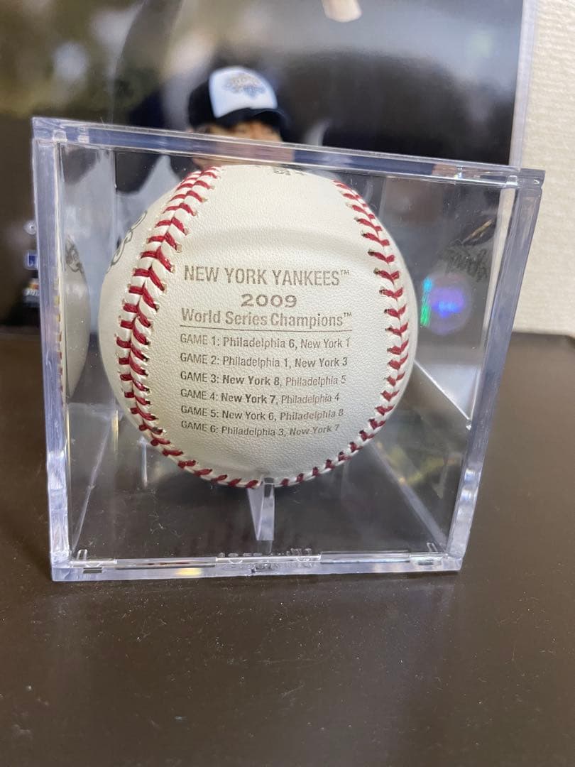 希少　松井秀喜2009年ワールドシリーズ MVP記念直筆サインボールと写真セット