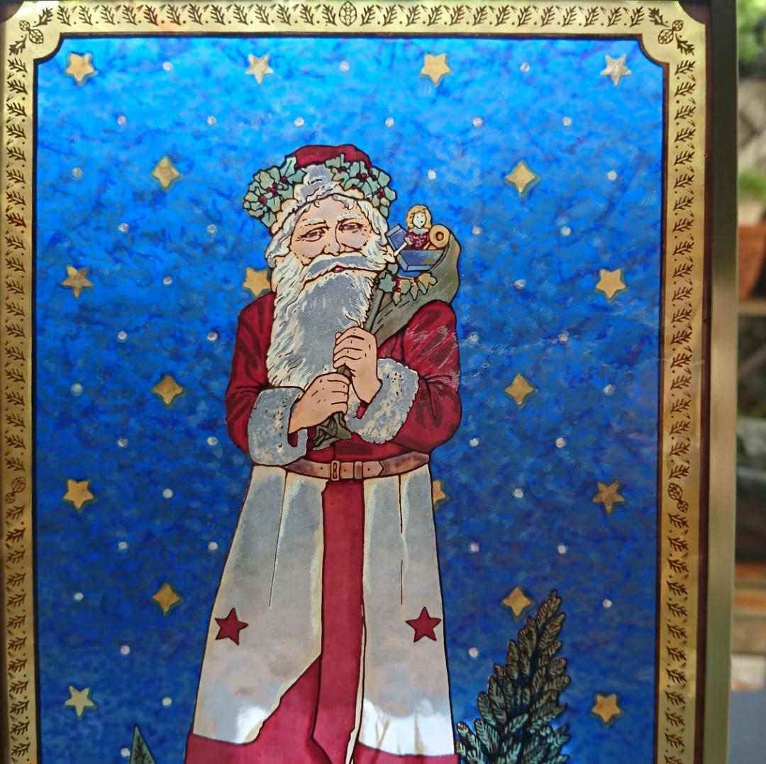 新品クリスマス ステンドグラス Kris Kringle グラスマスターズ社