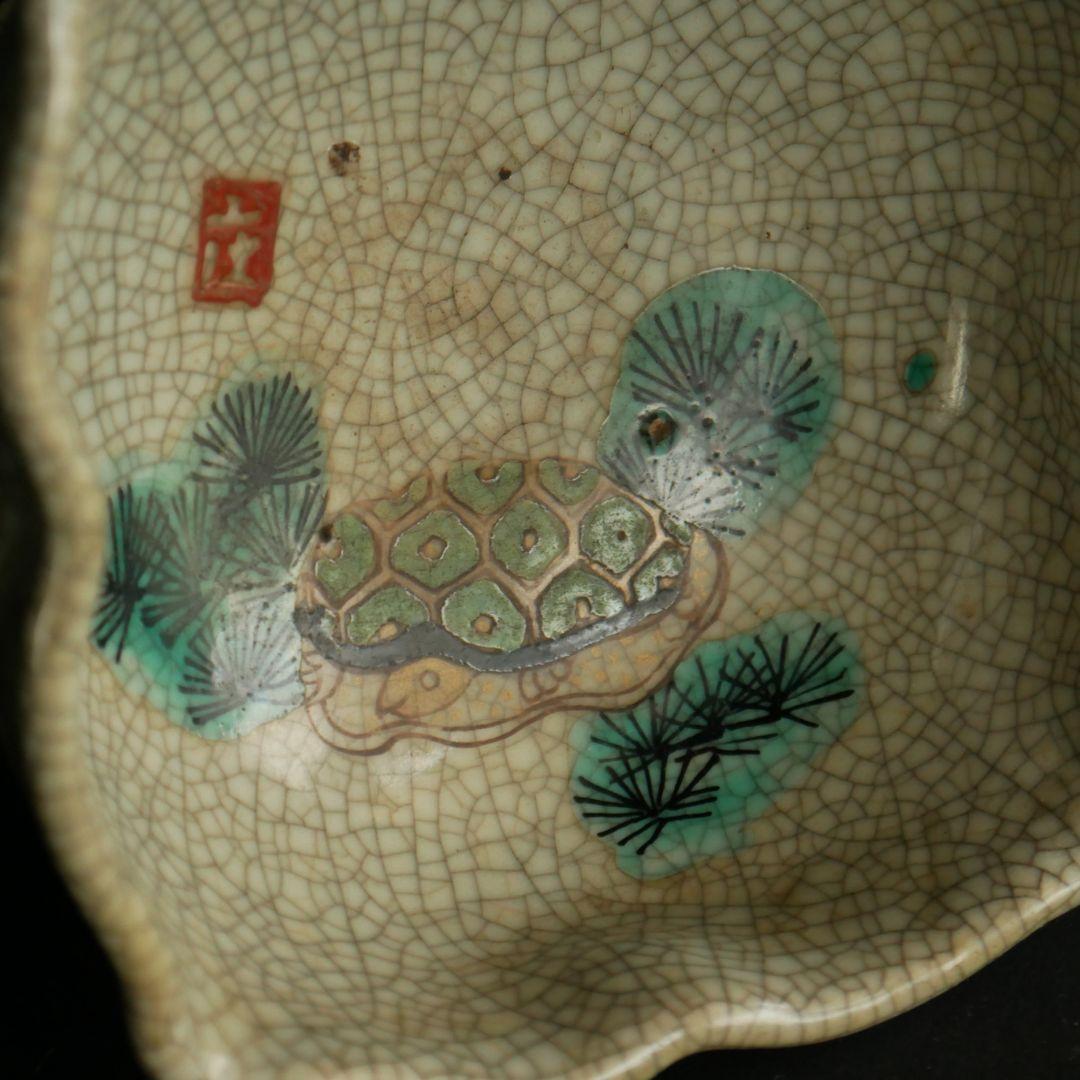 骨董 絵付け高脚杯