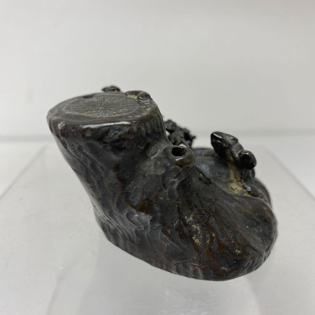 古銅　木に蛙　水滴　115g タエカ　東さ7-1124☆2F