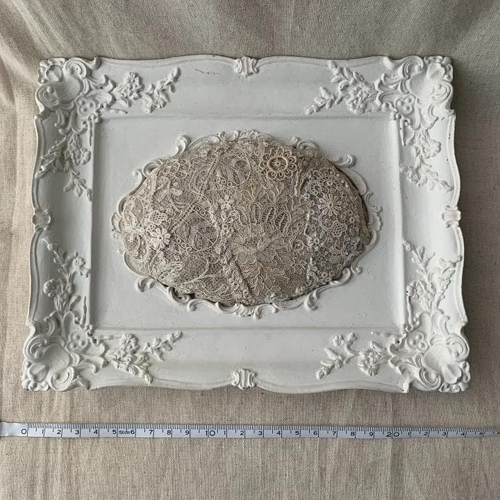 フランスアンティークレース コラージュ フレーム アクセサリースタンド