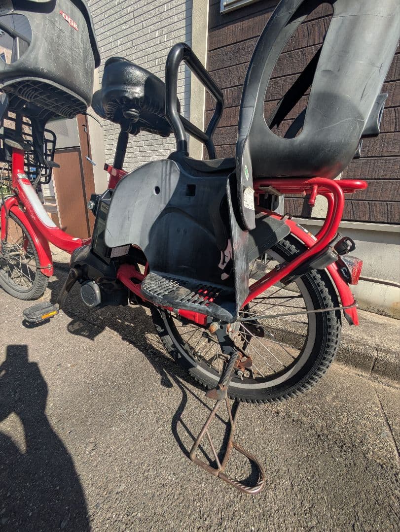 電動アシスト自転車　ヤマハ パスバビーアン20インチ 子供乗せ 赤色