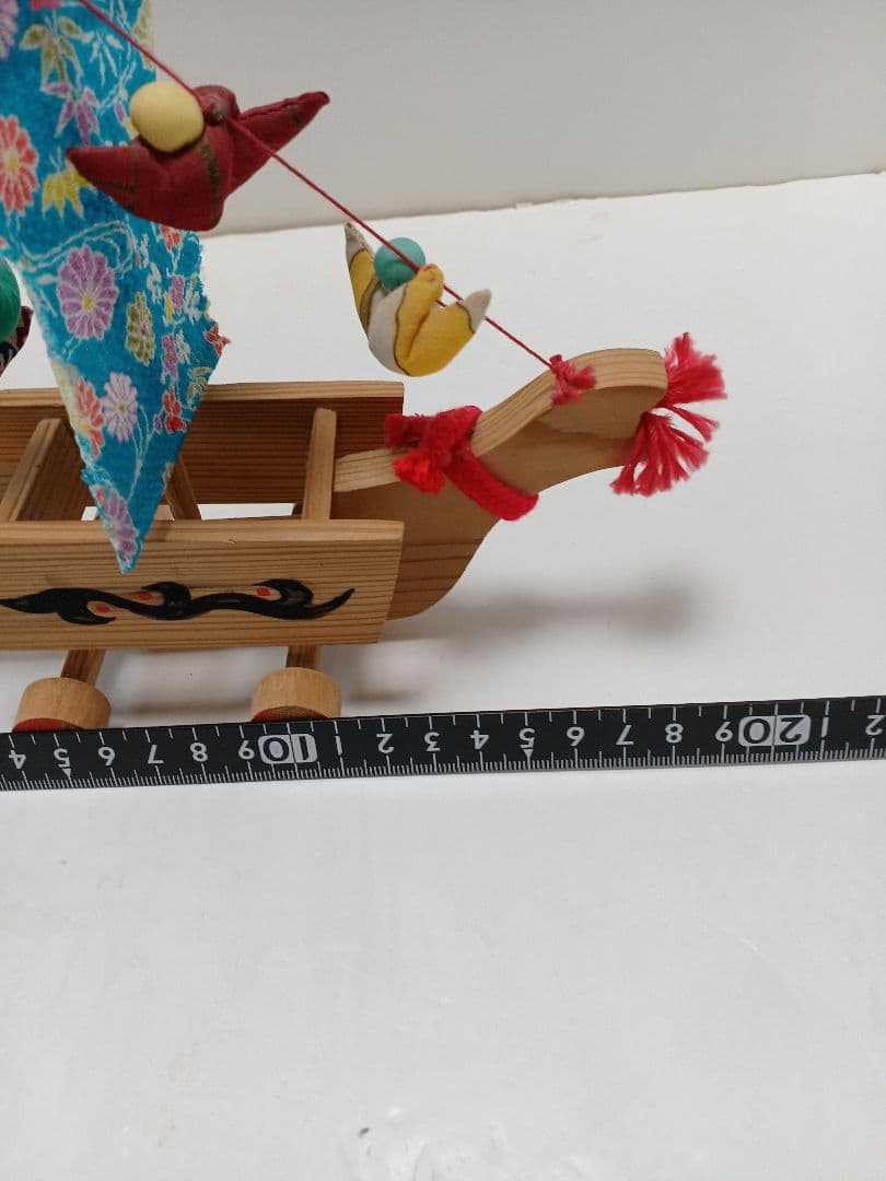 郷土玩具鹿児島神宮化粧箱羽子板　坊津唐カラ船熊本化粧箱3個(1個蓋無)ミニキジ車