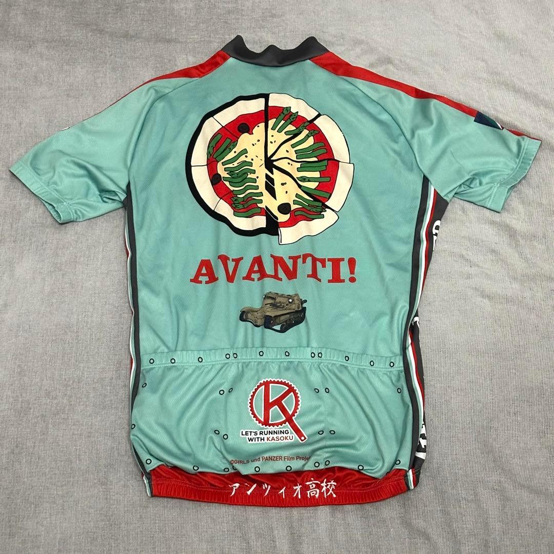 サイクルジャージ アンツィオ高校ガールズ&パンツァー 半袖シャツ WAVEONE