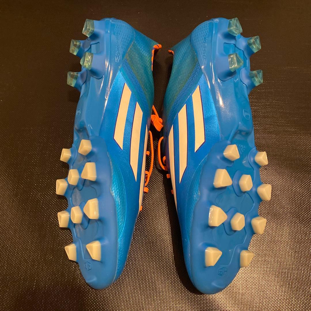 adidas サッカーシューズ スパイク 青/オレンジ