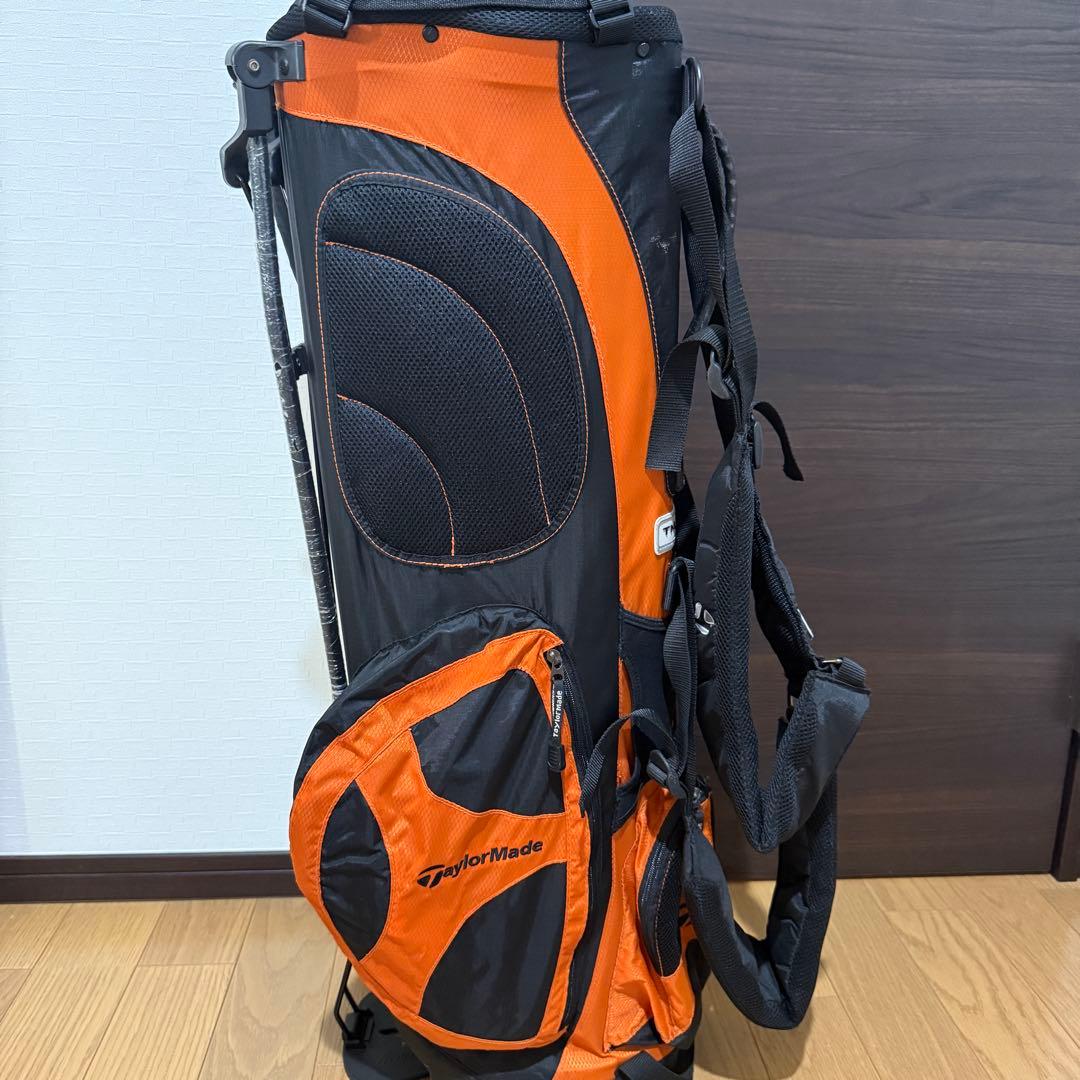 TaylorMade キャディバッグ スタンド付き オレンジ/ブラック