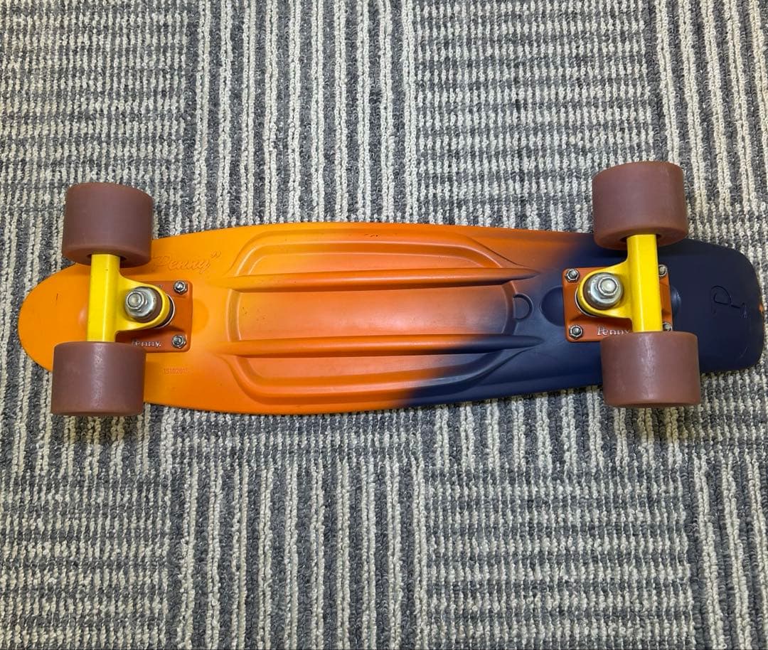 希少 Penny ペニー スケートボード オレンジ×ネイビー 22インチ
