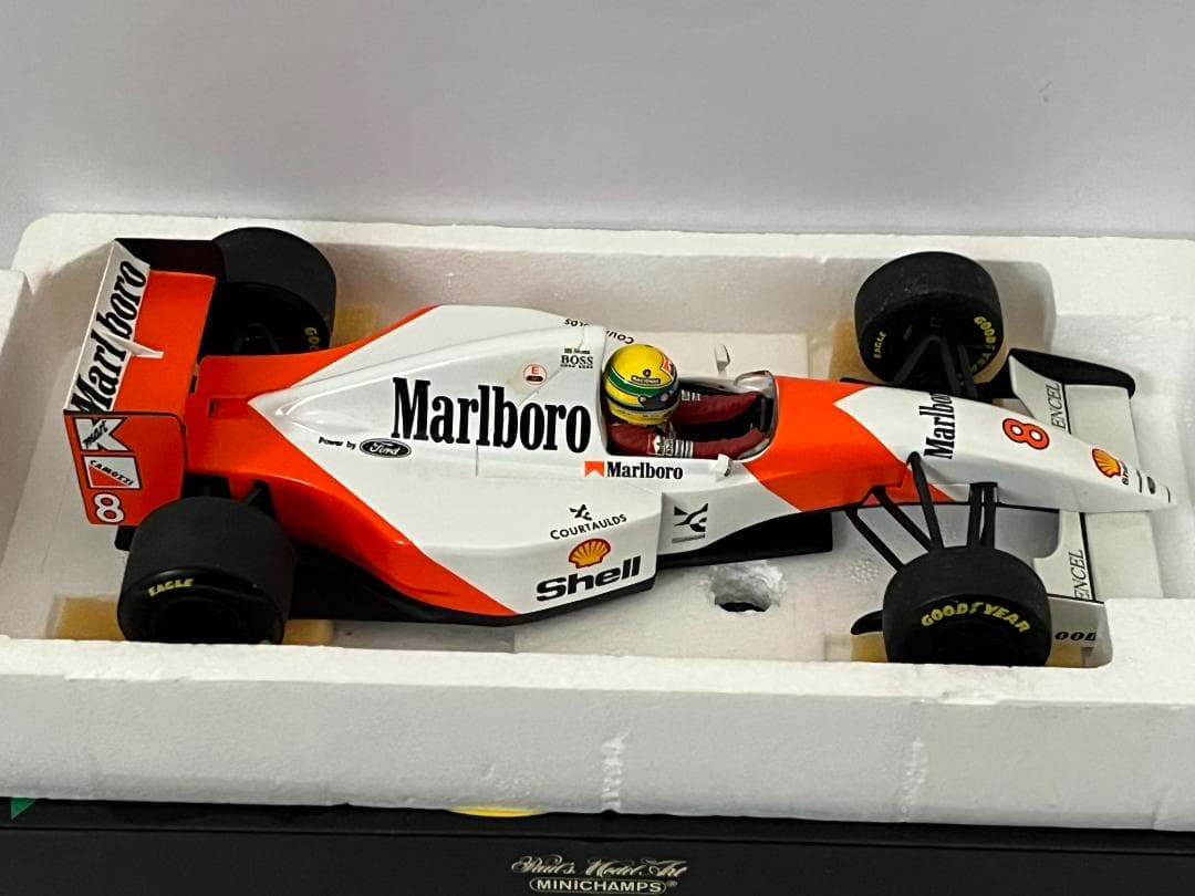 ミニチャンプス 1/18 McLaren Ford MP4-8 A.セナ 箱付
