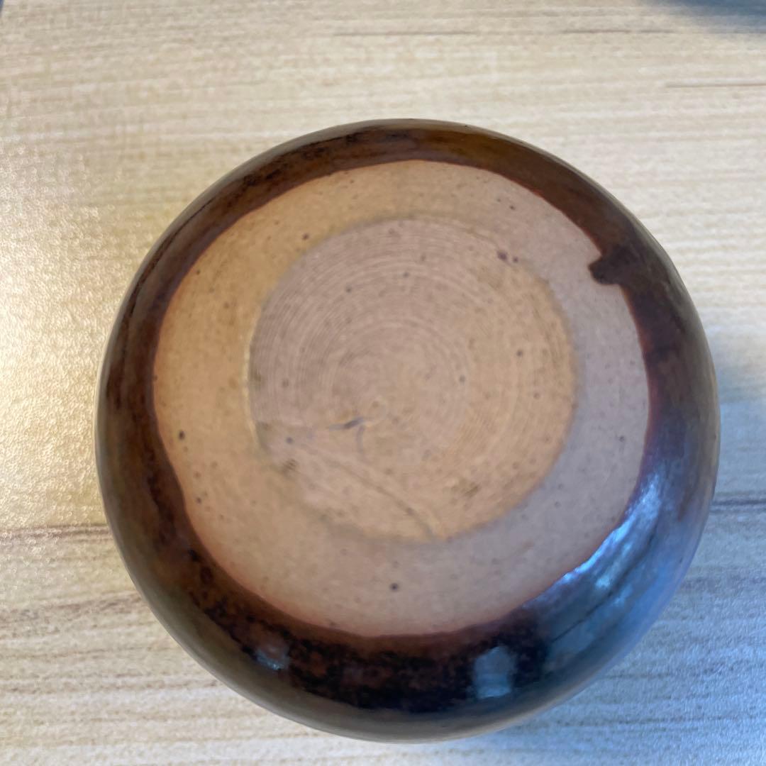 岡田暁山　富士茄子　茶入　茶道具