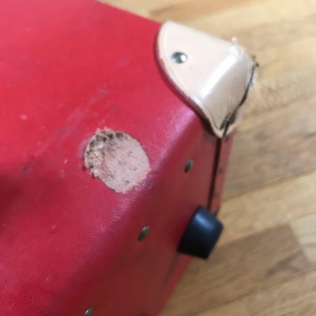 旅行トランク　旅行鞄　トランク　キャスター付き　レッド赤　中古