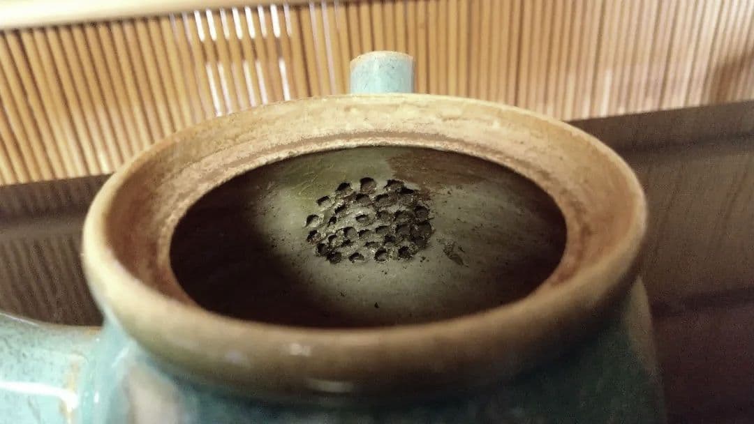 骨董　小ぶりな急須　高さ9cm 昭和初期　 洒落た色合い　濱田庄司か？