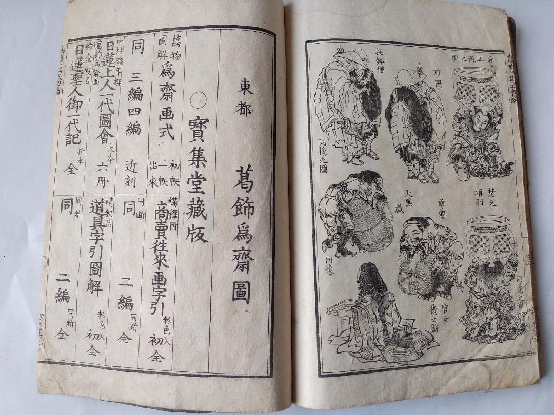 葛飾為斎 画『 万物図解 為斎画式 初帙 全』萬物圖解 為斎畫式 元治元年 珍本