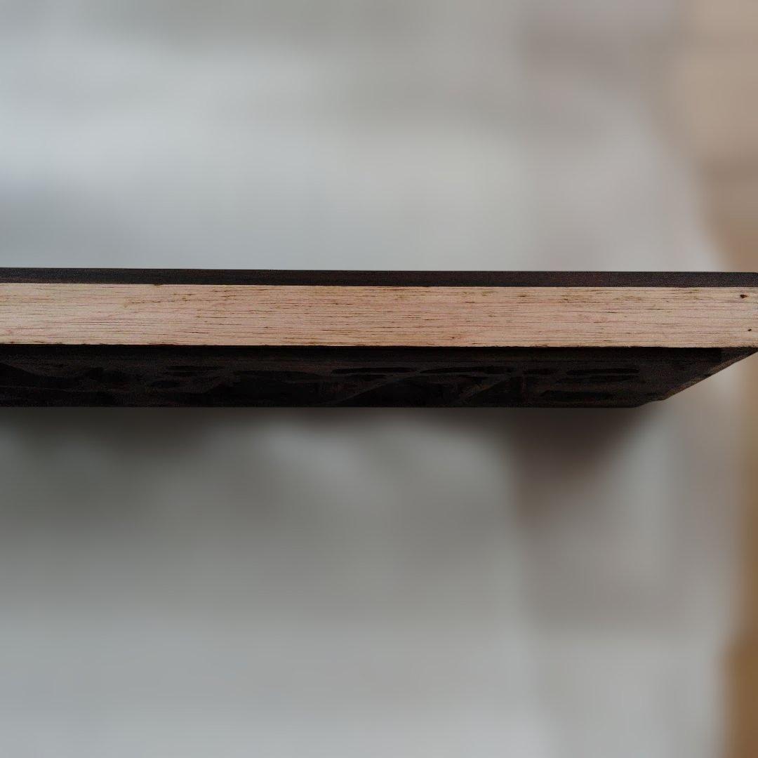 縞黒檀　欄間オープン仕上げ