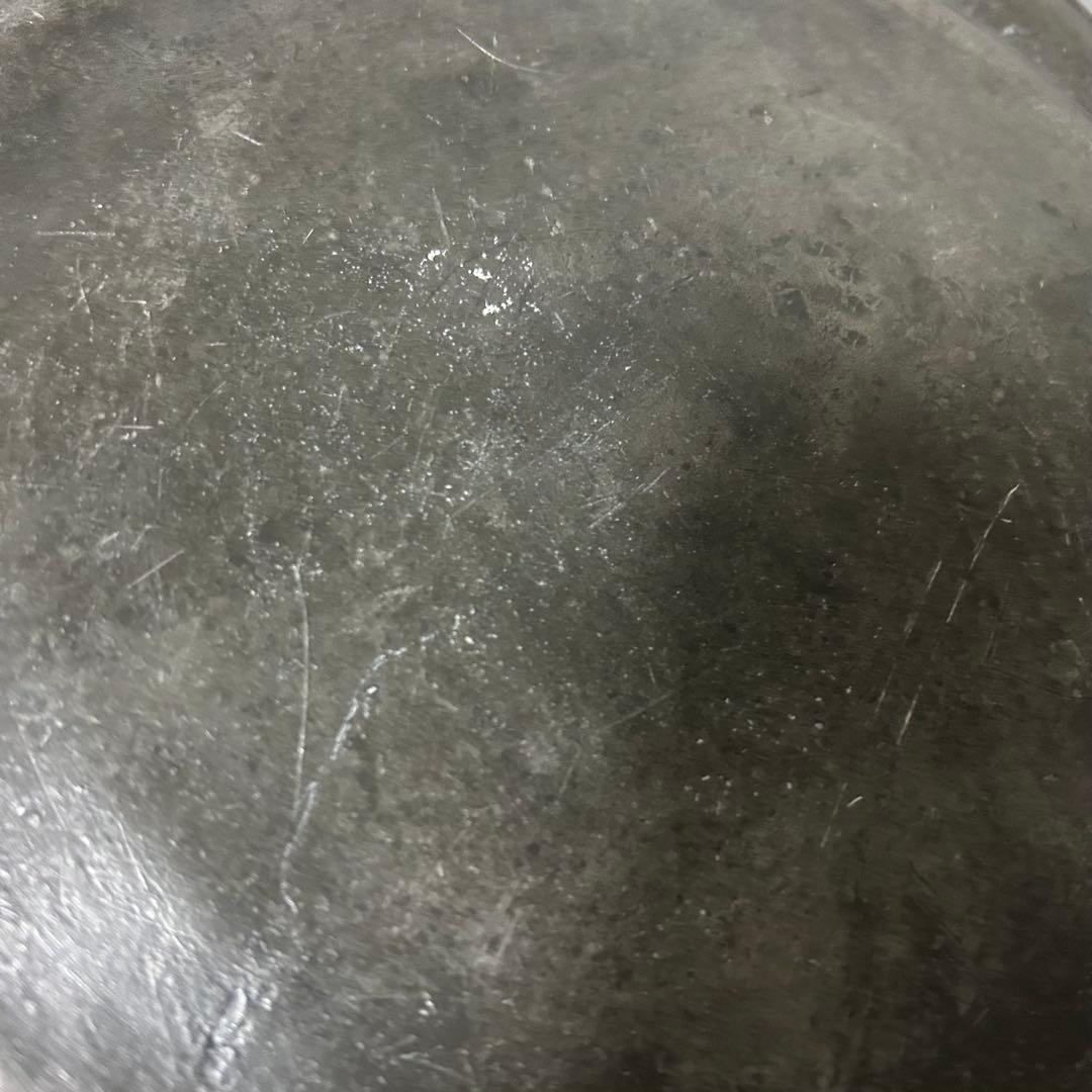 フランスアンティーク　花リムピューター 大皿　32センチ　蚤の市　仏ブロカント