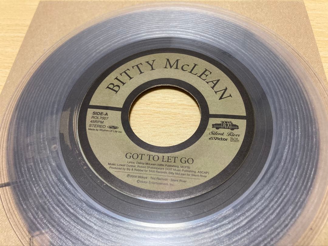 BITTY McLEAN GOT TO LET GO 7インチ 初回限定盤