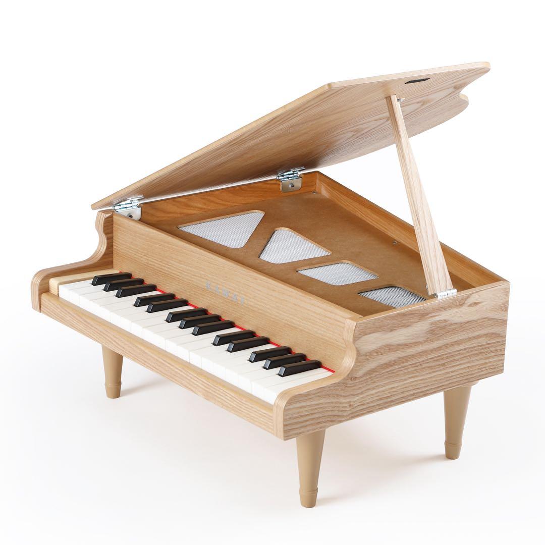 美品 KAWAI カワイ ミニピアノ ナチュラル 1144 32鍵盤 おもちゃ