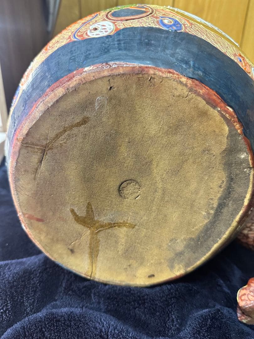 九谷焼 陶器 獅子 玉乗り シーサー 置物 縁起物 厄除け 高さ約56cm