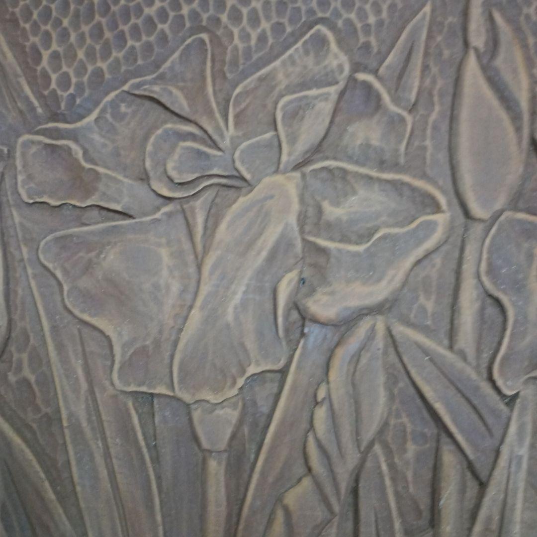 5707）鎌倉彫？？？　戸棚の引き戸　収納？　箪笥？