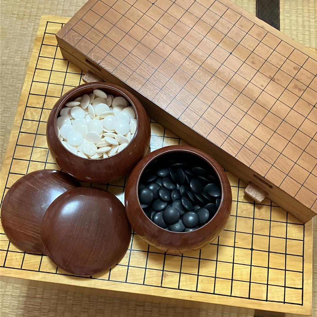 囲碁 木製 囲碁盤 碁石 碁笥 レトロ 昭和 ヴィンテージ へそ 脚付き 碁盤