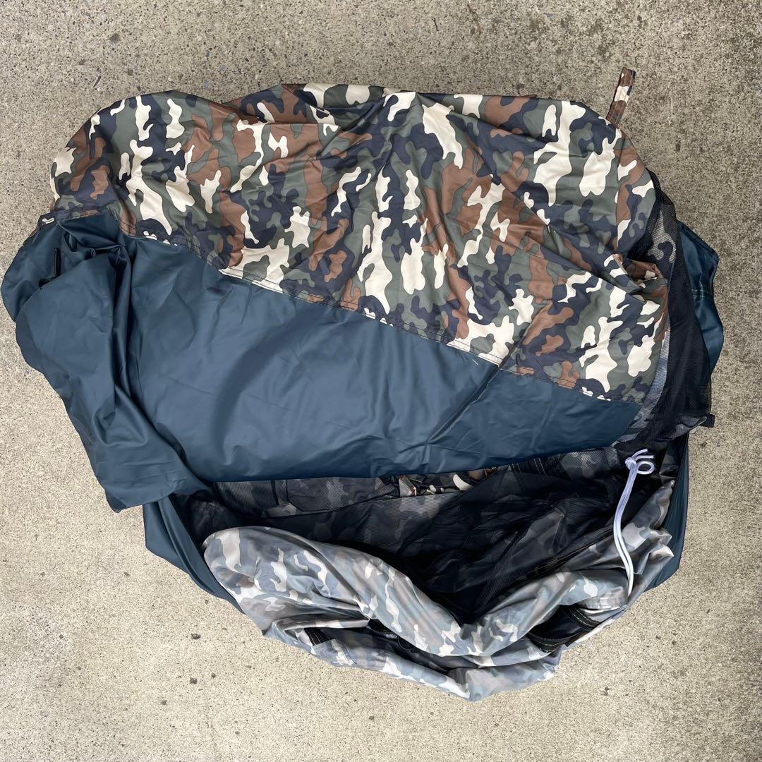 美品　ファミリーキャンプ　ENDLESSBASE 2ルームテント 初心者　迷彩柄