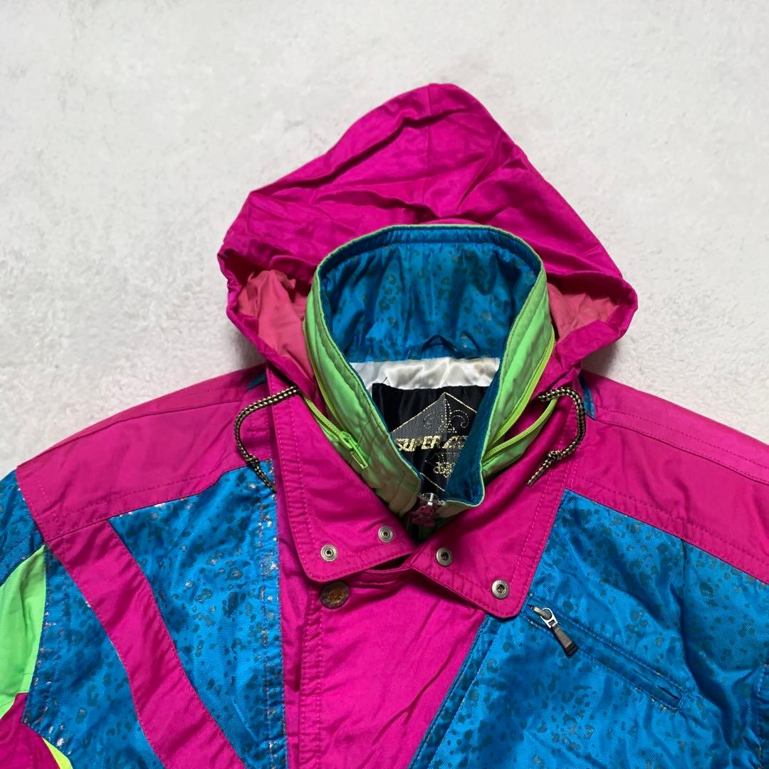 90's アシックス asics スキージャケット　ゲレンデ　派手ピンク