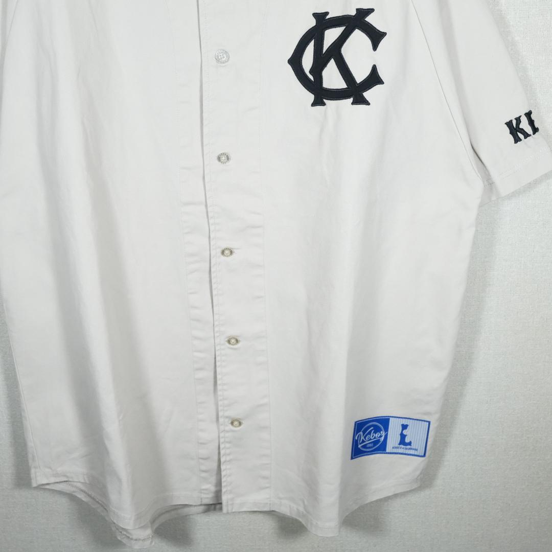 CALEE KEBOZ ケボズ  BASEBALL SHIRT L WHITE