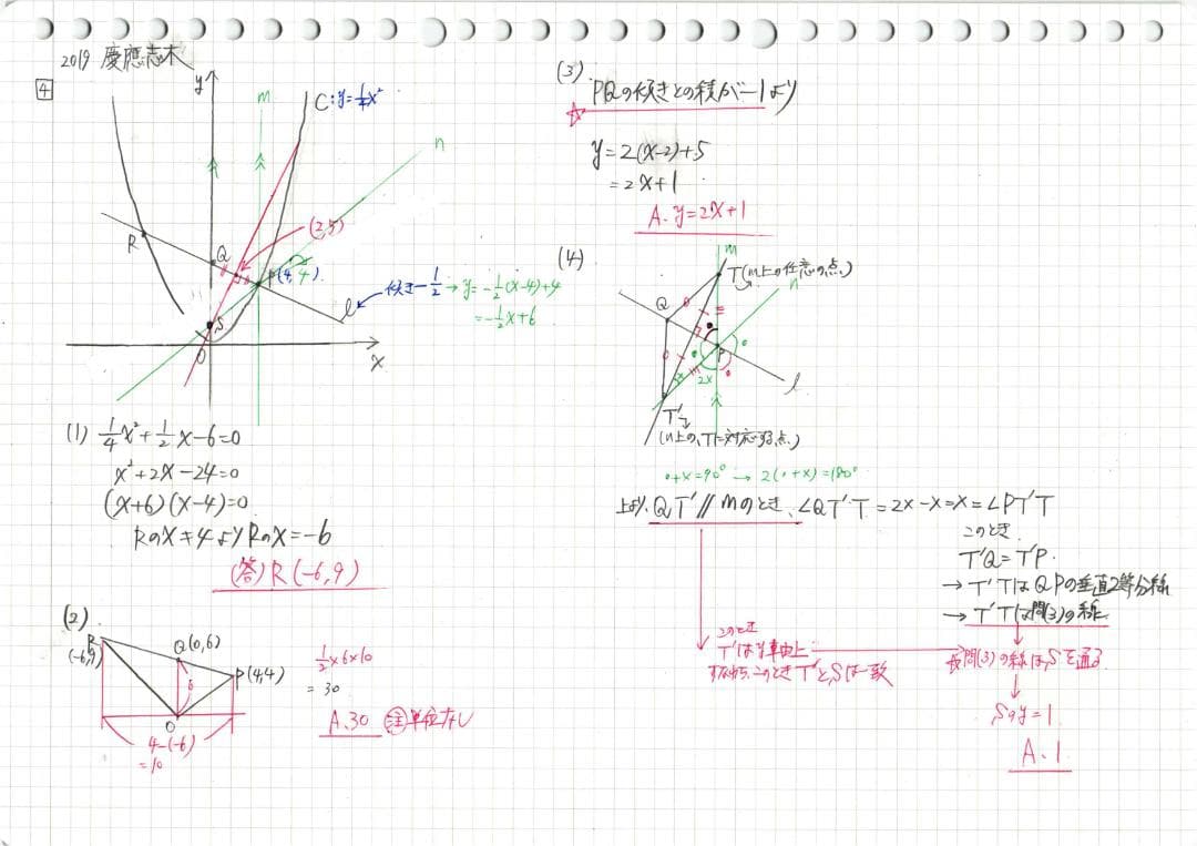 今だけ3割引 塾講師オリジナル数学解説 慶應志木 高校入試 過去問2008-25