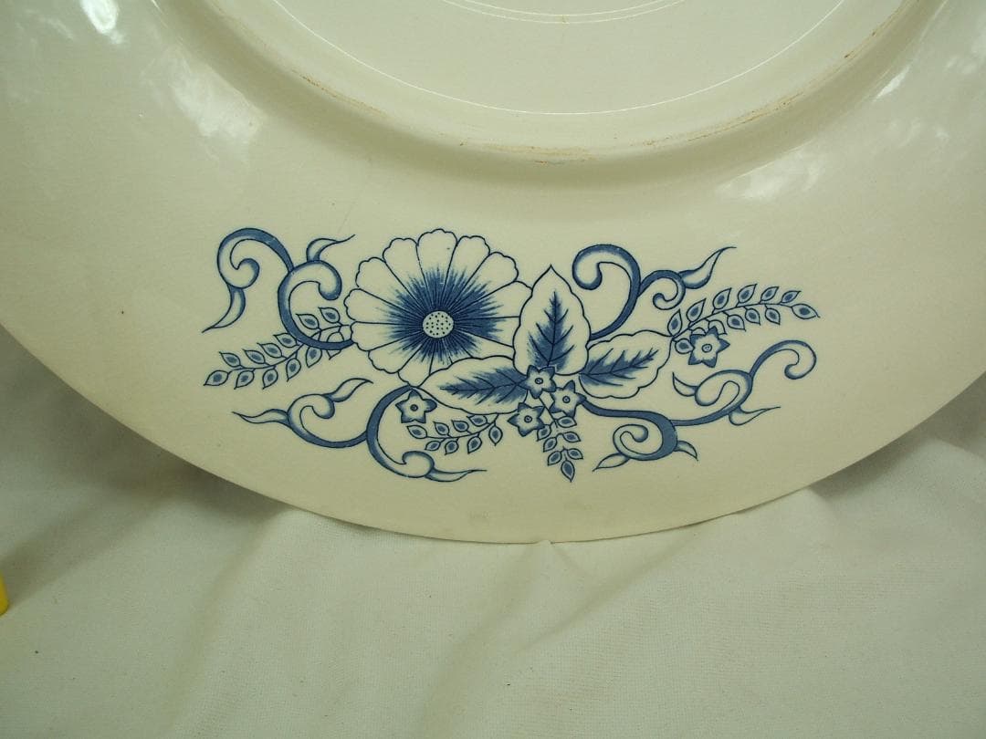 横浜物語・オランダ・大絵図大皿・１枚・直径427mm・作家物・共箱付・USED品