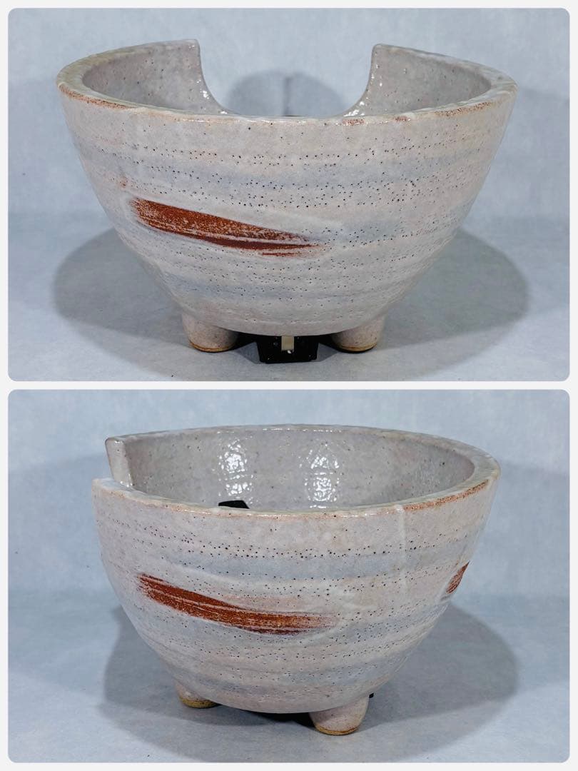 野々田製　風炉型 電熱器　F408志野(紅鉢型) B型100V400W 美品